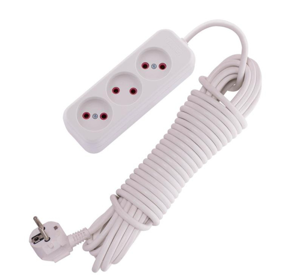 Удлинитель 3х10м без заземл. 16А IP20 Lila LEZARD 720-0310-303
