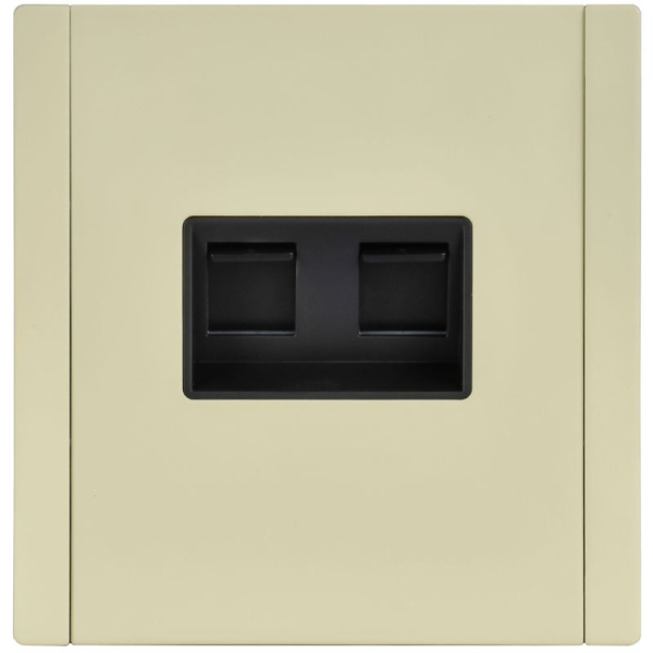 Розетка компьютерная 2-м СП FORTE&PIANO FP834M RJ45 кат.6 IP20 сл. кость IEK FP-K20-2-M-K41