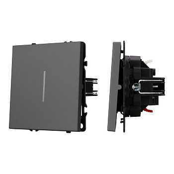 Выключатель проходной 1-кл. LED SWT-NOBE-MKP1-SFPL-L-GR 10А 230В механизм Arlight 054263