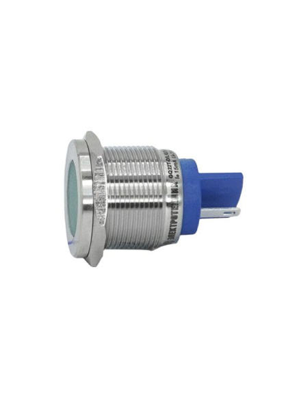 Лампа индикаторная GQ22T-D/L/G/24V/S светодиодная матрица d22мм 24В AC/DC IP67 метал. зел. Электротехник ET020084