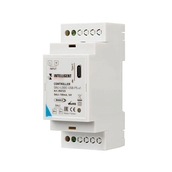 Контроллер DALI-LOGIC-USB-PS-x1 BUS 230В BLE IP20 пластик INTELLIGENT ARLIGHT 052123