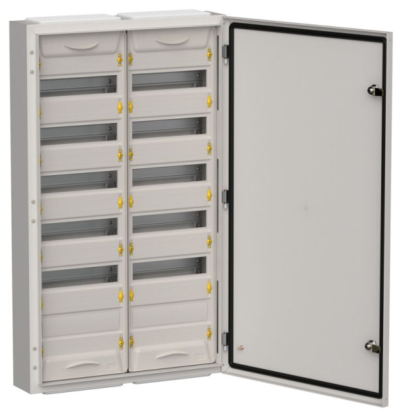 Корпус ЩРн-144 (2х72) TITAN 5 960х570х140 IP54 метал. сер. IEK TI5-50-N-2X072-54-7035