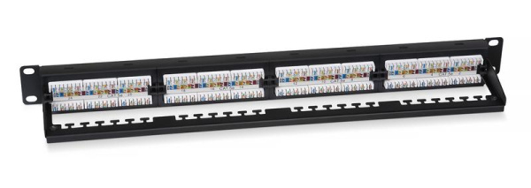 Патч-панель 19дюйм 1U 24 порта RJ45 кат.5E Dual IDC PL2-24-Cat.5e-Dual IDC с задн. кабельн. организатором new Cabeus 10588c