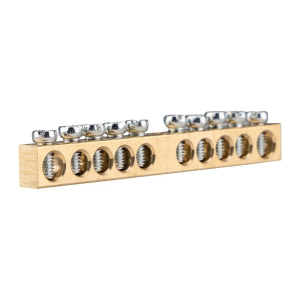 Шина PEN "земля-ноль" 6х9мм 10/1 (10 групп/крепеж по центру) Rexant 11-2359
