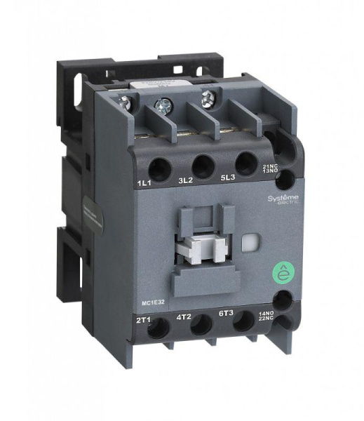 Контактор MC1E 3п 38А кат. 380В/400В AC 1НО+1НЗ SE MC1E38Q7