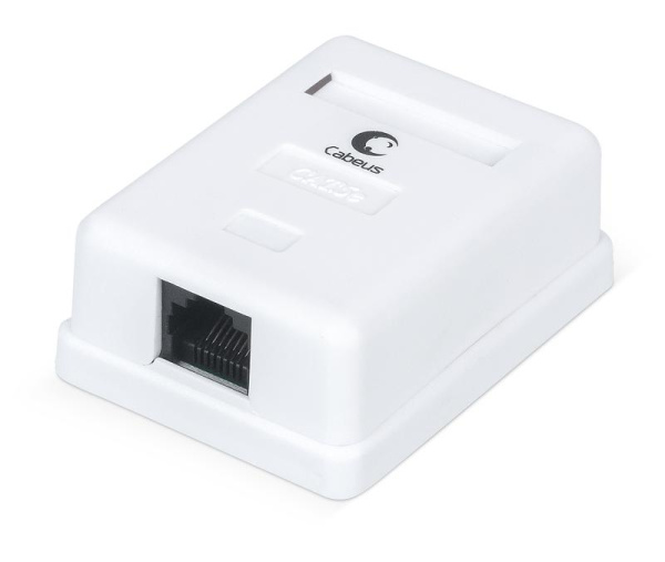 Розетка компьютерная 1-м ОП WS-8P8C-Cat.5e-1 RJ45 кат.5E Dual IDC Cabeus 7246c