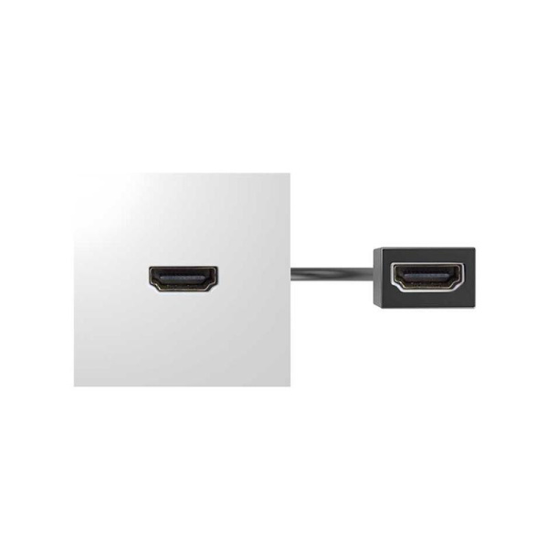 Модуль с адаптером проходной HDMI мама/мама бел. Simon 400 40001194-030