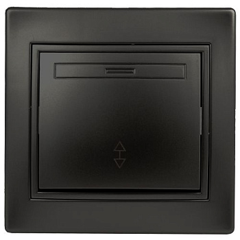 Переключатель 1-кл. СП Plano 10А IP20 1-103-05 250В антрацит Intro Б0053750