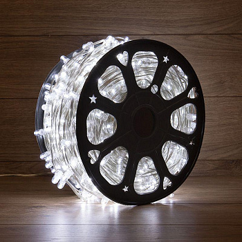 Гирлянда светодиодная "LED ClipLight" шаг 15см 665LED бел. 80Вт 12В IP65 провод ПВХ прозр. (уп.100м) Neon-Night 325-155