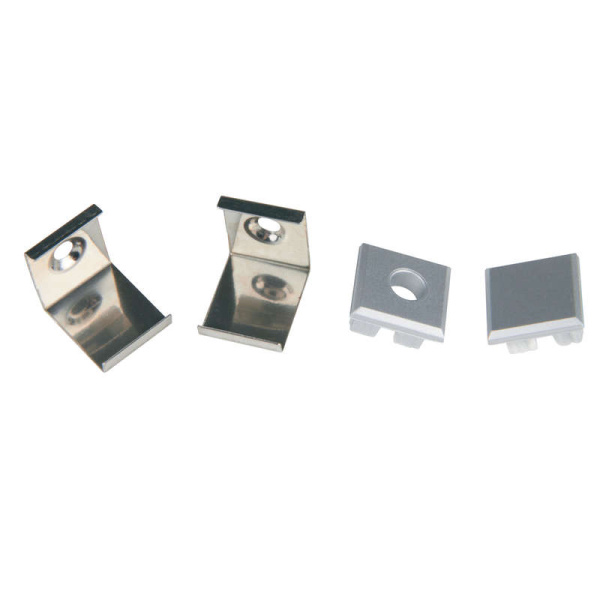 Набор аксессуаров UFE-N05 SILVER A POLYBAG для алюм. профиля крепеж. скобы 4шт сталь заглушки 4шт пластик серебр. Uniel UL-00000625