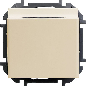 Выключатель 1-кл. СП Inspiria 6А IP20 для гостиничных номеров механизм сл. кость IEK 673801