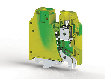 Клеммник на DIN-рейку MR32/MR35 16кв.мм (земля) AVK 16T RD Klemsan 0.0.0.3.34200