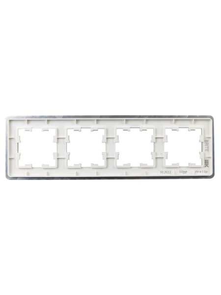 Рамка 4-м BRITE РУ-4-1-Бр метал. алюм. RE IEK BR-M42-M-01-K47