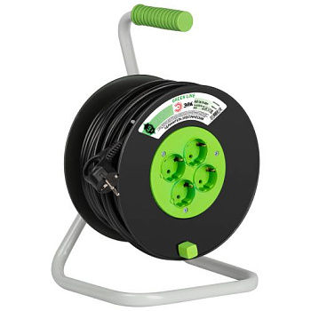 Удлинитель на пластик. катушке 4х40м с заземл. 16А IP20 GREEN LINE KAT-3x1.5-40m ПВС 3х1.5 Эра Б0065132