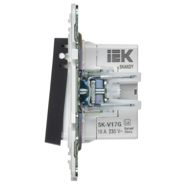 Кнопка звонка SKANDY 10А SK-V17G для отелей с индикацией графит IEK SK-V14-2-10-K53