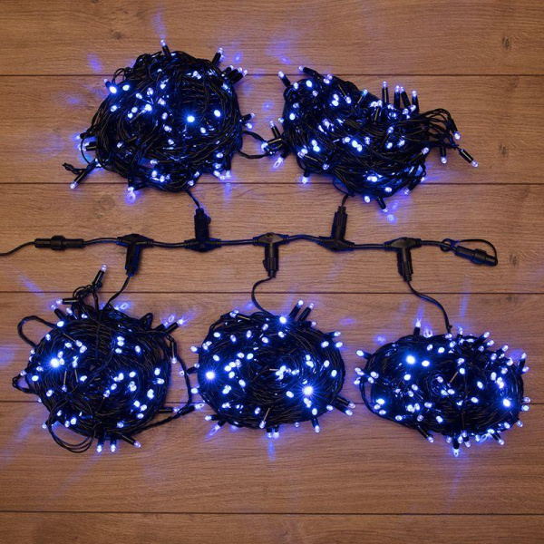 Гирлянда светодиодная "LED ClipLight" 5 нитей х20м 665LED син. 50Вт 24В IP65 трансф. в компл. Neon-Night 323-503