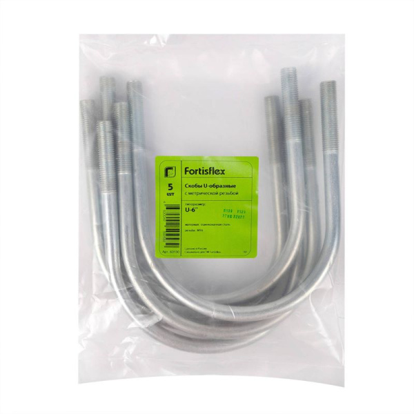 Болт U-образный 5дюйм М12 оцинк. (уп.25шт) Fortisflex 63129