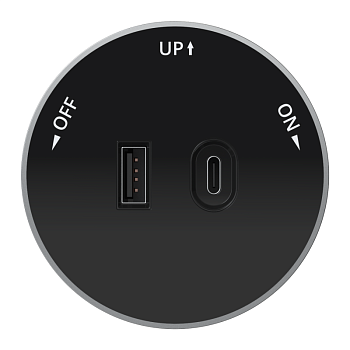 Розетка MultiTrack с 2-мя заряд. устройствами USB тип A+C 18Вт 5В/3А антрацит SE MTK13003B