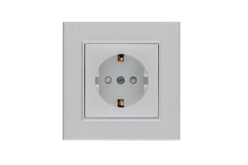 Розетка 1-м Karea LINE STAR с заземл. жемчуж. Makel 86100028