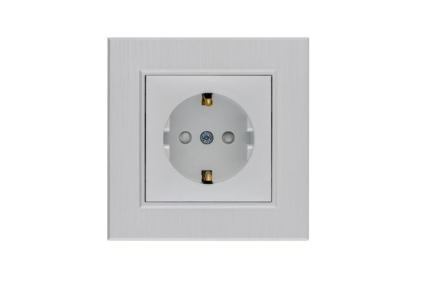 Розетка 1-м Karea LINE STAR с заземл. жемчуж. Makel 86100028