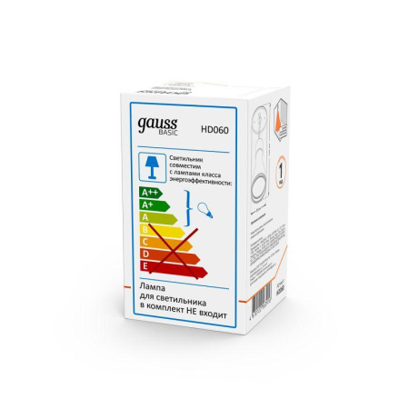 Светильник Basic накладной под лампу GU10 бел. GAUSS HD060