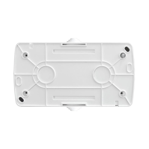 Розетка 2-м ОП Клио 16А IP54 с заземл. с прозр. крышкой бел. Universal К2232