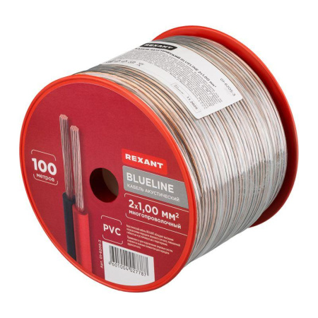 Кабель Stereo 2х1.0 Blue Line (м) REXANT 01-6205-3