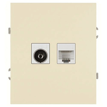 Розетка комбинированная СП Arktik RJ45 + TV 16А IP20 250В сл. кость 16-3110-02 Эра Б0070495