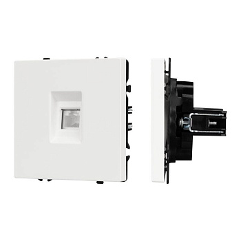Розетка компьютерная ARL NOBE SCT-MPC1-SFPL-WH RJ45 кат.6 софт-тач бел. кварц Arlight 054304(1)