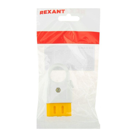 Розетка разборная 6А без заземл. плоская бел. Rexant 11-8526