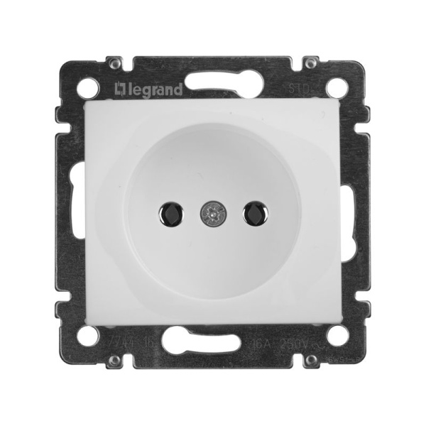 Розетка 1-м СП Valena 16А IP21 без заземл. на винтах механизм бел. IEK 774416