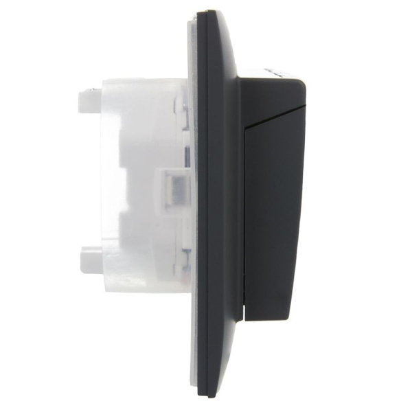 Розетка 2-м SKANDY 16А IP44 с крышкой в сборе SK-R12G графит IEK SK-R26-16-44-K53-F
