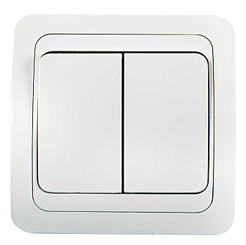 Выключатель 2-кл. СП Classico 2023 10А IP20 бел. ASD / IN HOME 4680005959860