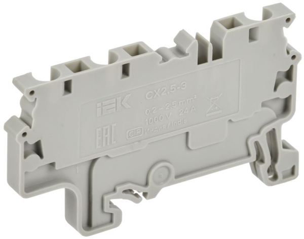 Клемма пружинная CX2.5-3 2.5кв.мм трехконтактная сер. ARMAFIX IEK AF-CT40-00-3-K03-002