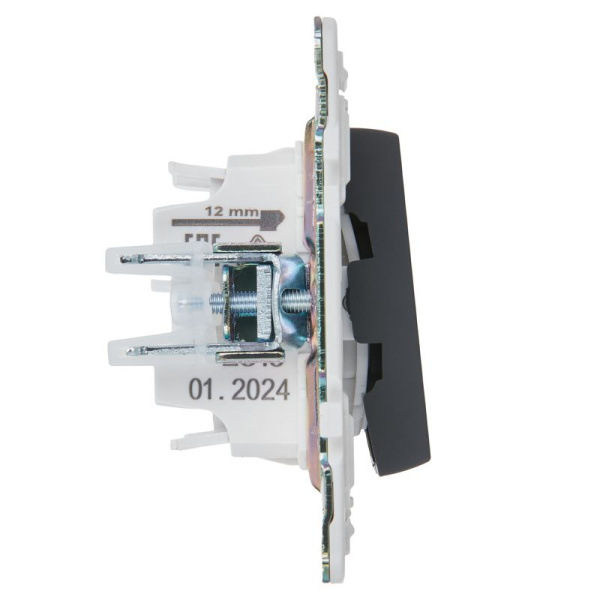 Выключатель проходной 2-кл. SKANDY 10А SK-V10G с индикацией графит IEK SK-V22-1-10-K53