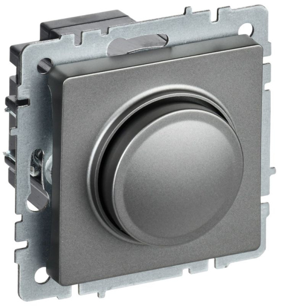 Светорегулятор СП BRITE пов-наж. 600Вт СС10-1-0-БрС механизм сталь IEK BR-D20-0600-K46