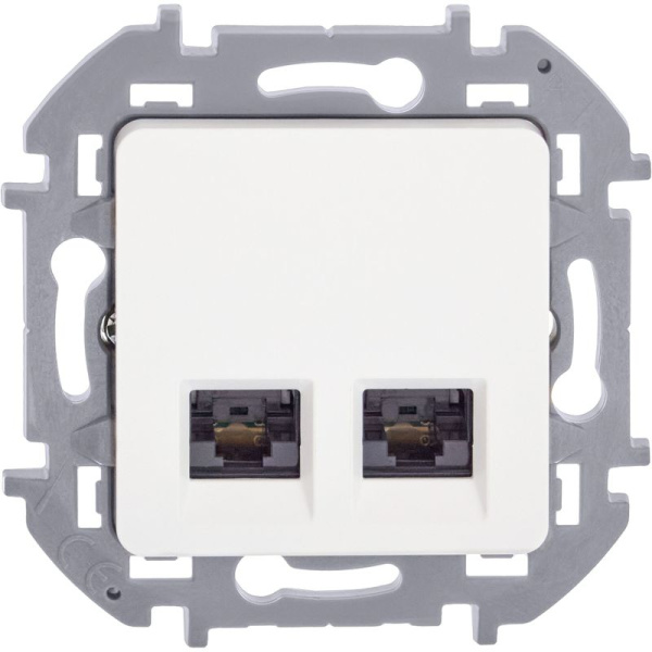 Розетка компьютерная 2-м Inspiria RJ45 кат.5E UTP бел. IEK 673835