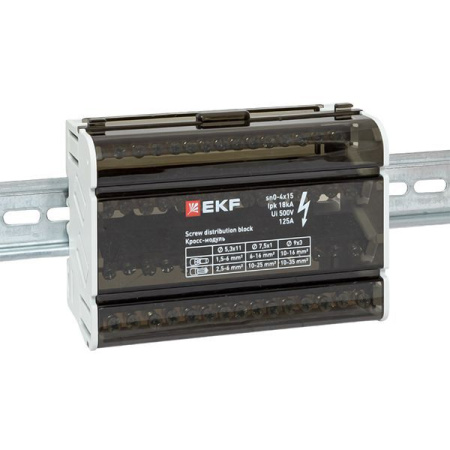 Шина нулевая в корпусе 4х15 EKF sn0-4x15