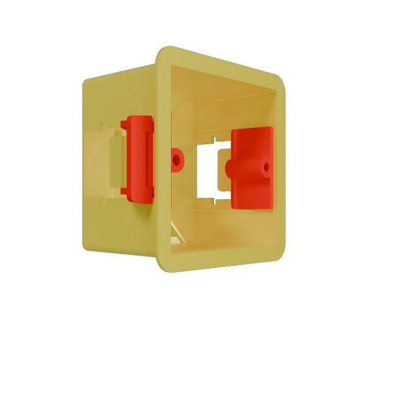 Коробка монтажная одиночная Systeme Infinity 87х87 для гипсокартона желт. SE FSE350600