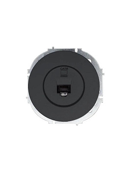 Розетка компьютерная СП OSEN RJ45 кат.6 механизм черн. бархат LEZARD 743-4288-140