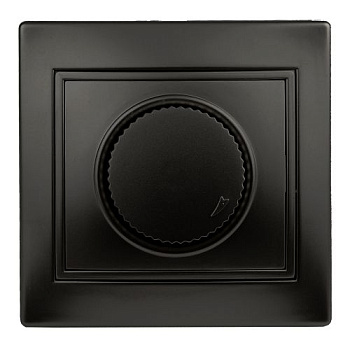 Светорегулятор поворотный СП Plano 1-401-05 600Вт 230В IP20 антрацит Intro Б0053938