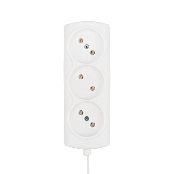 Удлинитель 3х1.5м без заземл. 6А IP20 Standard ШВВП 2х0.75 бел. PROCONNECT 11-7206
