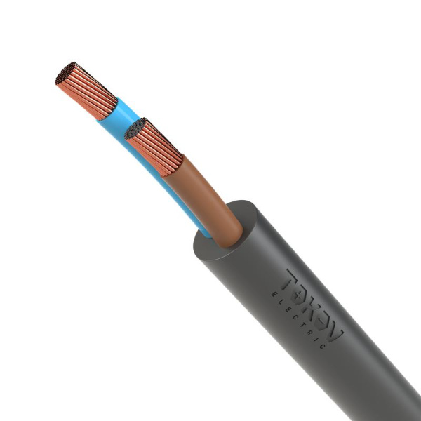 Провод TOKOV ELECTRIC ПВС 2х2.5 380В Ч (м) 1945483
