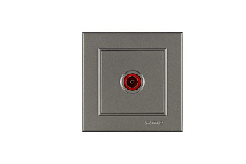 Розетка телевизионная проходная TV СП Karea 16А IP20 зел. Makel 56052007