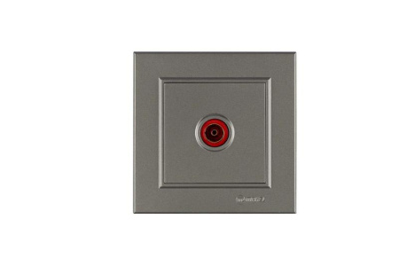 Розетка телевизионная проходная TV СП Karea 16А IP20 зел. Makel 56052007