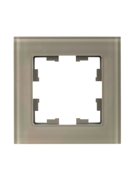 Рамка 1-м BRITE РУ-1-2-БрД стекло дым. IEK BR-M12-G-K30
