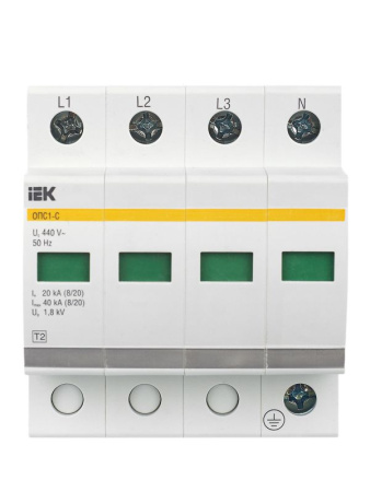 Ограничитель перенапряжения ОПС1-C 4P KARAT IEK MOP20-4-C