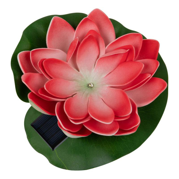 Светильник садовый USL-S-826/PT060 RED WATERLILY IP44 на солнечной батарее "Красная кувшинка"плавающ. 1 светодиод тепл. бел. свет. Uniel UL-00011599