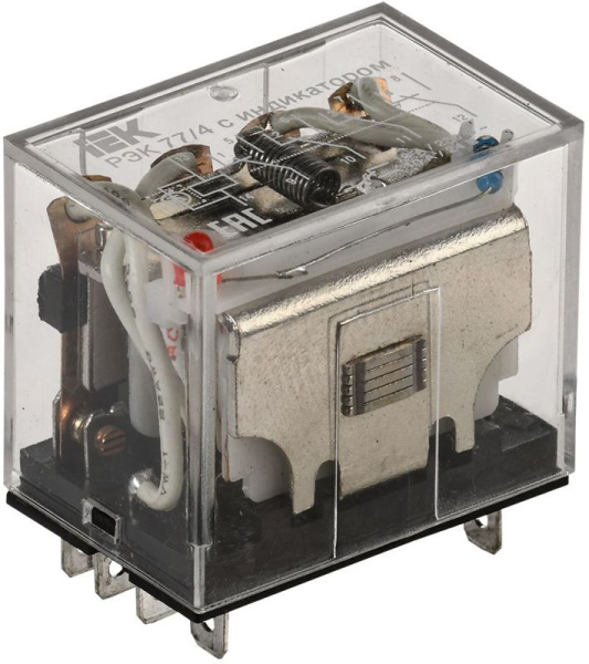 Реле РЭК 77-4(LY4) 10А 12В AC с индикацией (уп.20шт) IEK RRP10-4-10-012A-LED