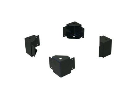 Элемент цоколя угловой DekraftUno 100мм RAL9005 (уп.4шт) DEKraft 32876DEK